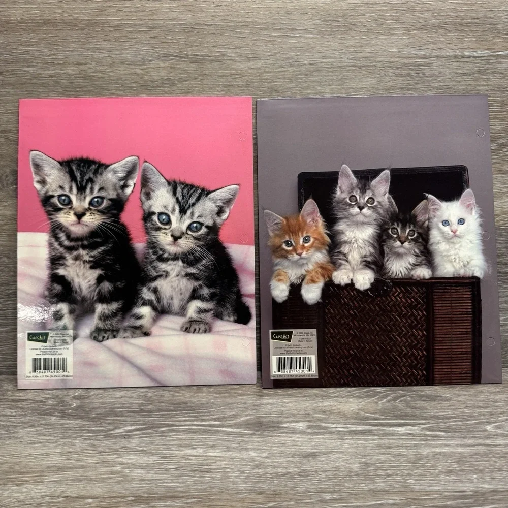 Keith Kimberlin Signature Folders Kitten Cat Lot Of 2 Class‎ Act 3 Hole 2008